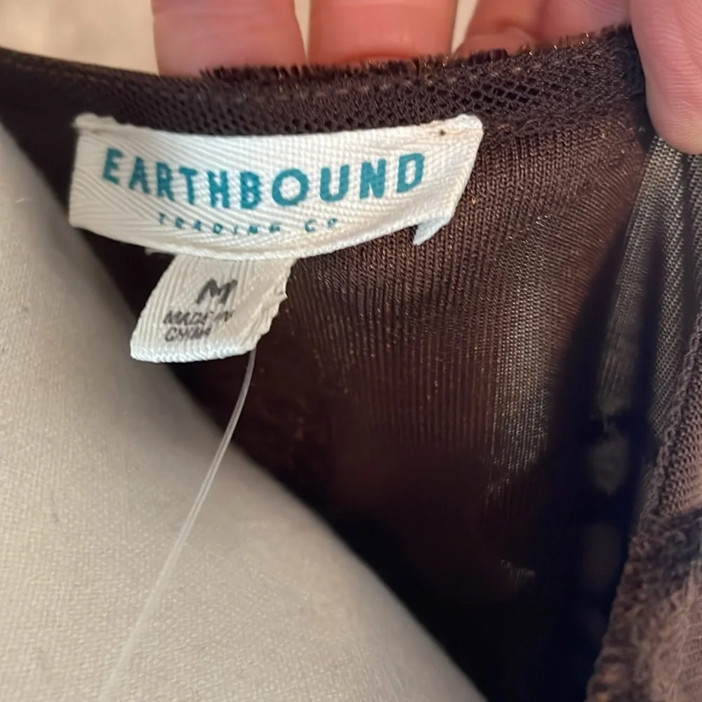 EARTHBOUND Dark Brown Floral Pattern 
Maxi Dress - Picture 14 of 16